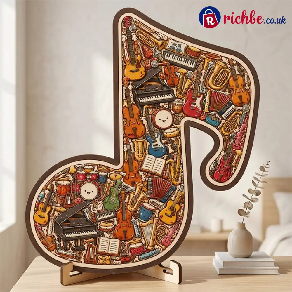 Wooden Musical Note Jigsaw Puzzle🎶🧩 - Houseware & Kitchen