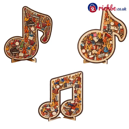 Wooden Musical Note Jigsaw Puzzle🎶🧩 - Shape A + Shape B + Shape C 🔥🔥 / Buy 1 - Houseware & Kitchen