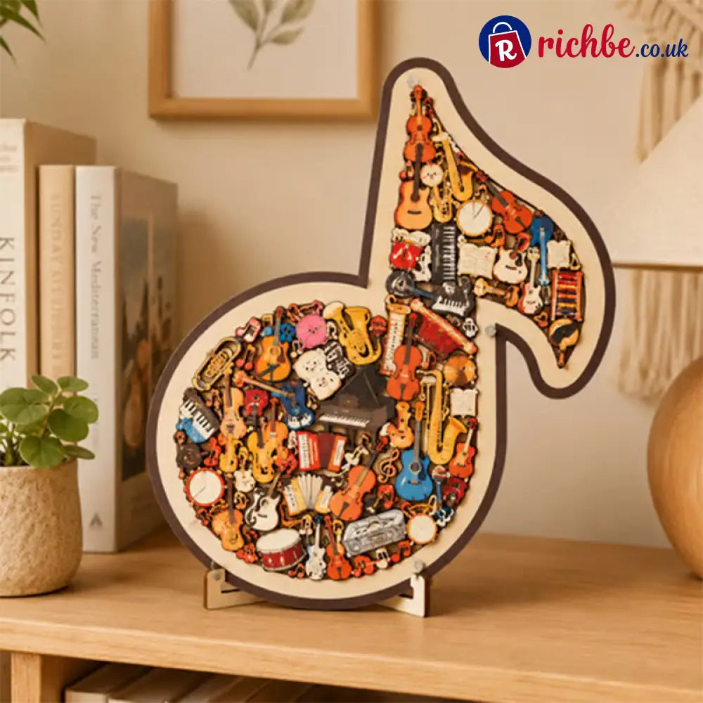 Wooden Musical Note Jigsaw Puzzle🎶🧩 - Shape B / Buy 1 - Houseware & Kitchen