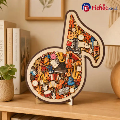 Wooden Musical Note Jigsaw Puzzle🎶🧩 - Shape B / Buy 1 - Houseware & Kitchen