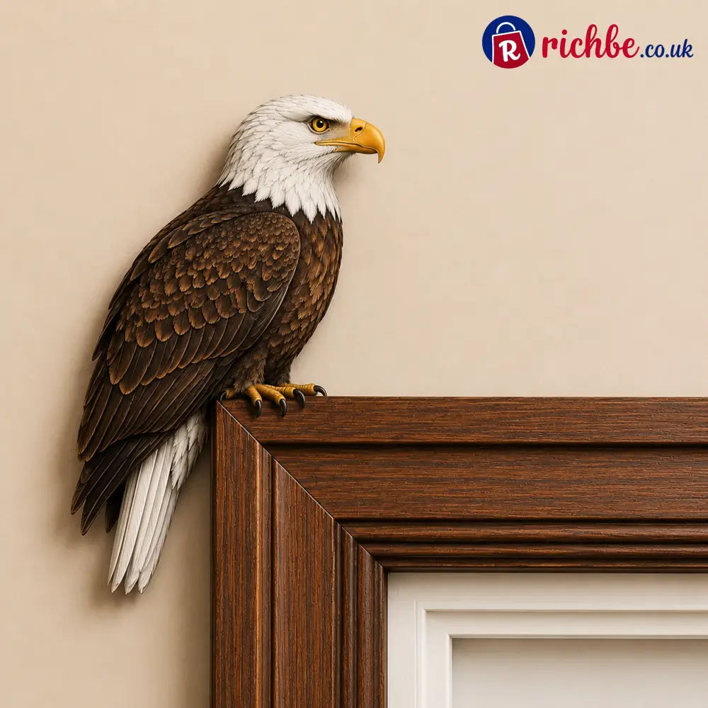 🦉Wooden Owl Door Topper - Right / Bald Eagle