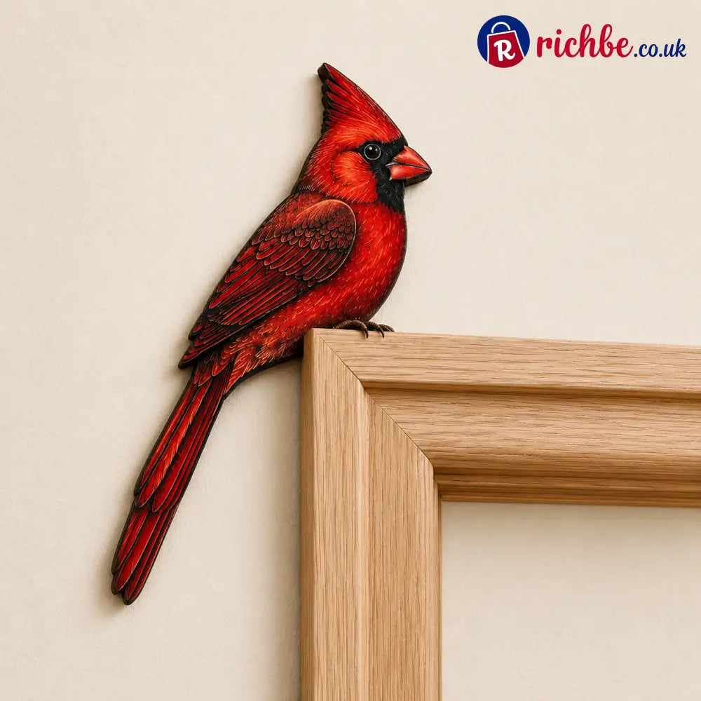 Wooden Owl Door Topper - Right / Cardinal