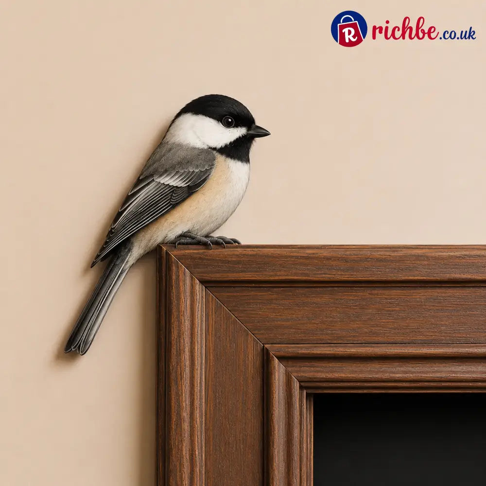 Wooden Owl Door Topper - Right / Chickadee