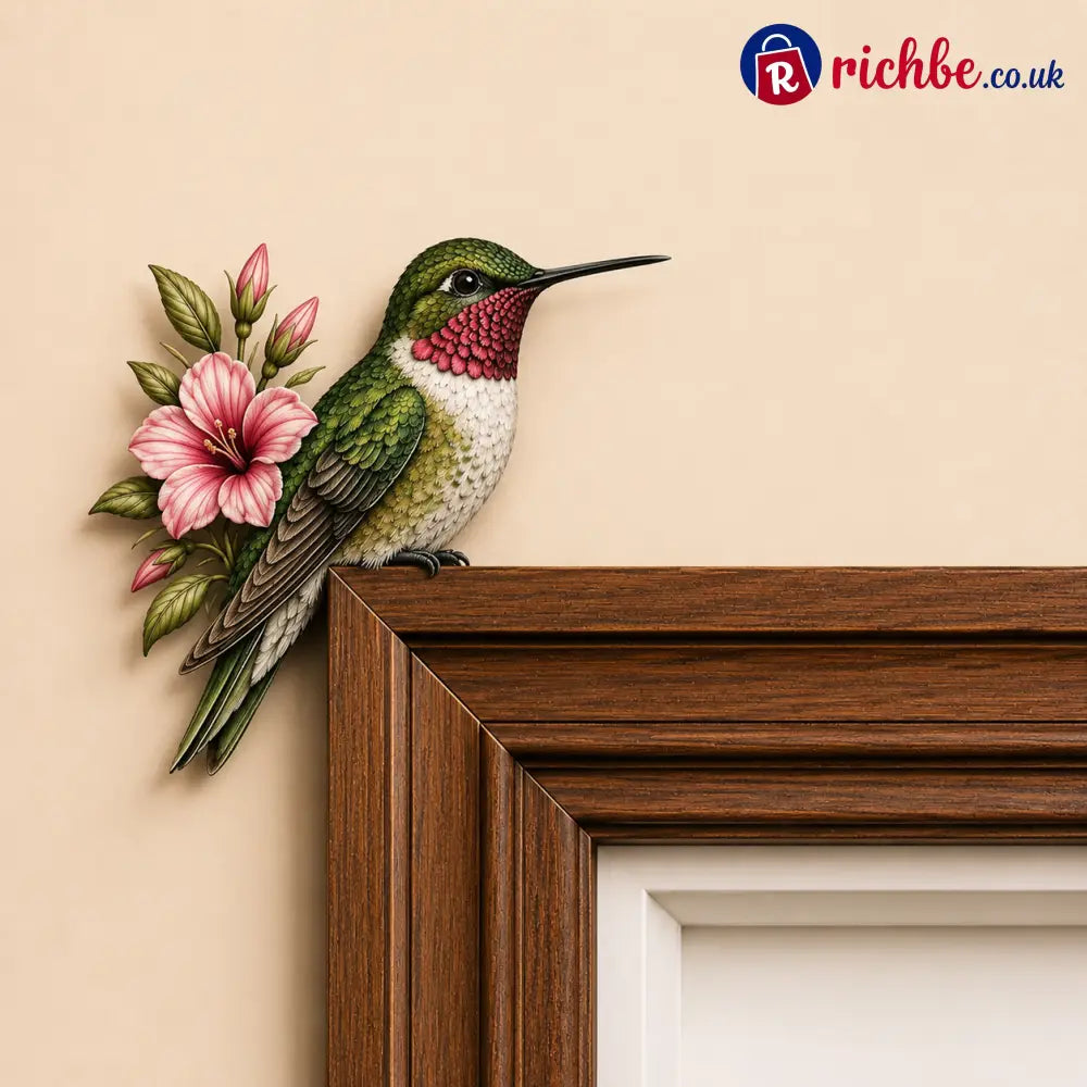 Wooden Owl Door Topper - Right / Hummingbird