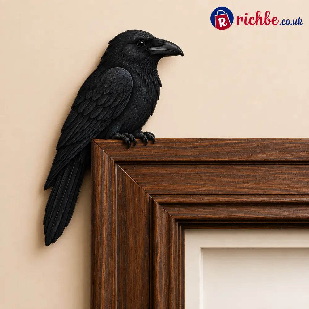 Wooden Owl Door Topper - Right / Raven