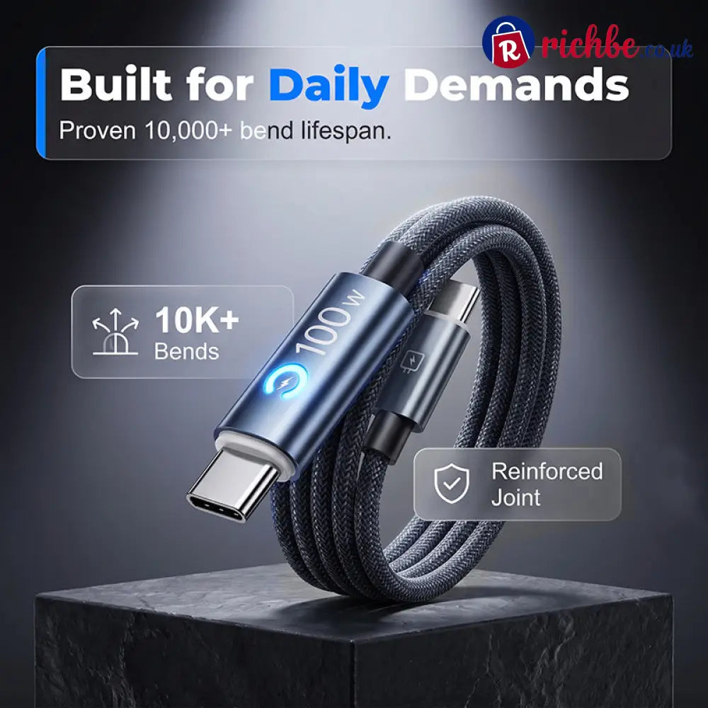💥World Famous 5x Sold Out🔥Charge Any Device Instantly! No-Overcharge 100W Braided Cable - ?Hot Products?