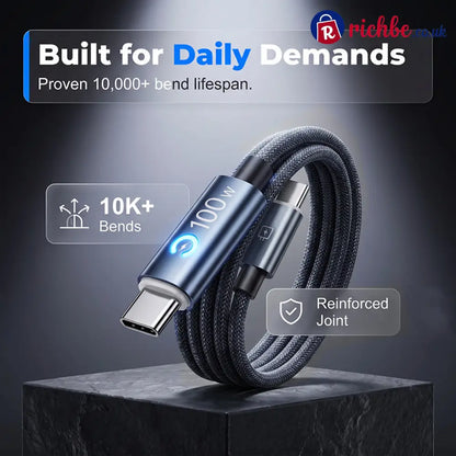 💥World Famous 5x Sold Out🔥Charge Any Device Instantly! No-Overcharge 100W Braided Cable - ?Hot Products?